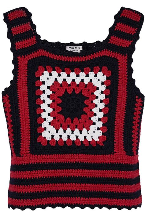 miu miu wool crochet top|miu miou crochet pattern.